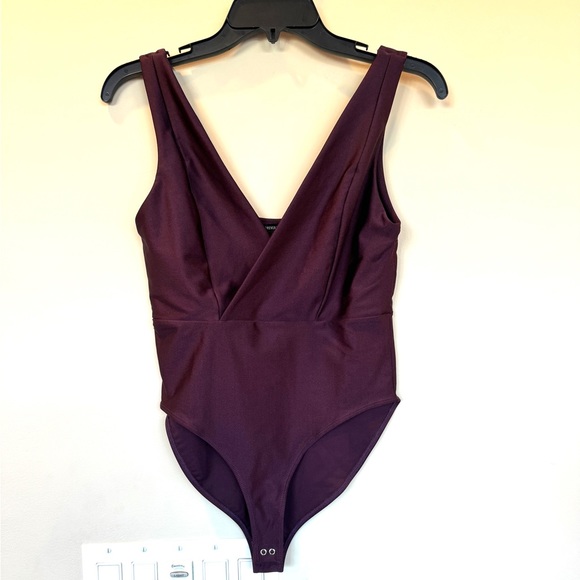 Forever 21 Plunging Plum Surplice Bodysuit - Picture 10 of 11